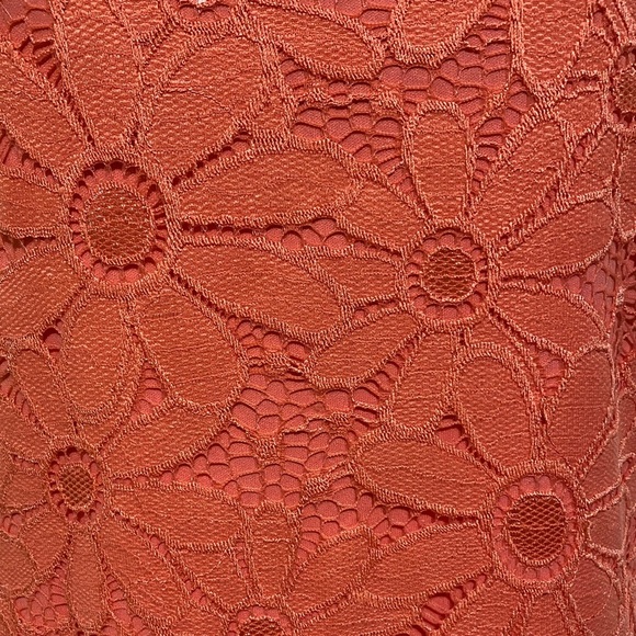 Tiana B. Coral Lace Dress Medium - Picture 2 of 7